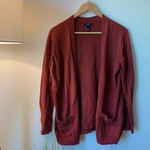 GAP burnt sienna/cinnamon long cardigan